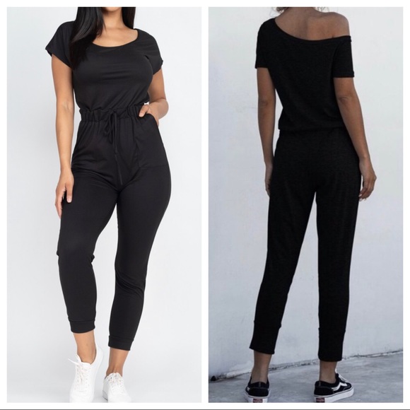 Fabulous on/off the shoulder drawstring jumpsuit - Picture 7 of 7